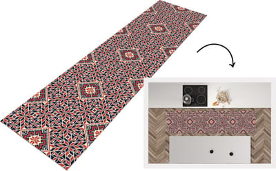 Keukenloper - Loper keuken - Design - Borduren - Motief - Patronen - 200x50 cm - Keukenloper vinyl