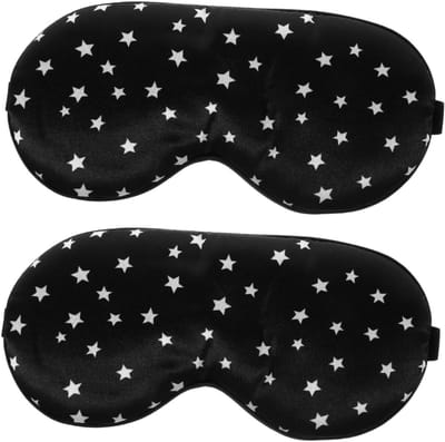 Slaapmaskers - Oogmasker - Licht blokkeren - Ademende stof - 2 stuks - Zwart