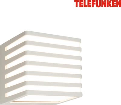 TELEFUNKEN - LED Wandlamp - 321904TF - IP54 - Opgaand en neergaand licht - Warm wit licht - 10 watt - 11 x 11 x 11 cm - Lichtgrijs