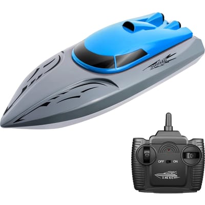 806 2.4G RC Boot Afstandsbediening Boot 20 KM/u Waterdicht Speelgoed Hoge Snelheid RC Boot Racing Boot Cadeau voor blue 1 battery blauw