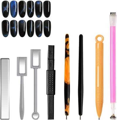 8 Stuks Magnetische Nagelstokken voor Nail Art, Cat Eye Effect en Manicure Gereedschap met Sterke Zuigkracht