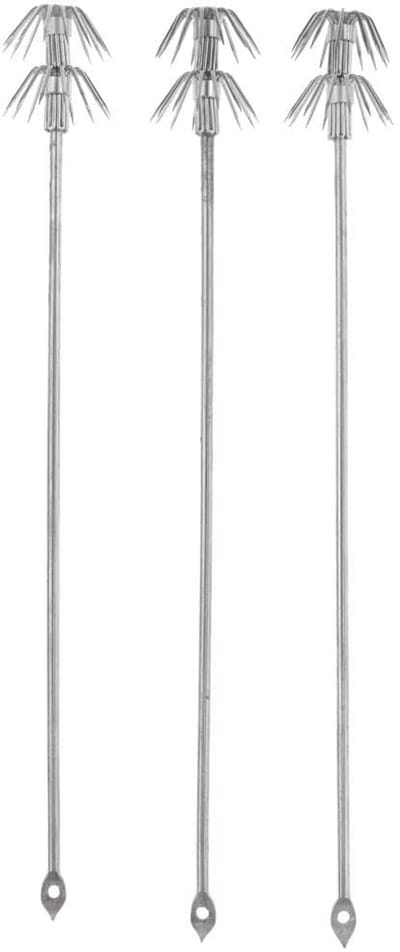 Dailygoods- Jig Haken - Scherpe Roestvrijstalen Haken - Dubbellaagse Splithaak - Ingebouwde Roterende Verbinding - Duurzaam - Geschikt voor Inktvisvangst - Inktvis Haken