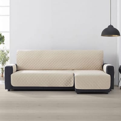 Belmarti Velvet chaise-longue bankbeschermer rechts - 240 cm - Beige