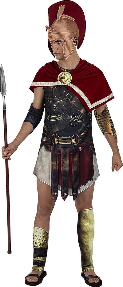 Funidelia | Assassins Creed Odyssey Kostuum voor mannen  Videospellen, Films & Series, Assassin's Creed - Kostuum voor Volwassenen Accessoire verkleedkleding en rekwisieten voor Halloween, carnaval & feesten - Maat S - M - Bruin