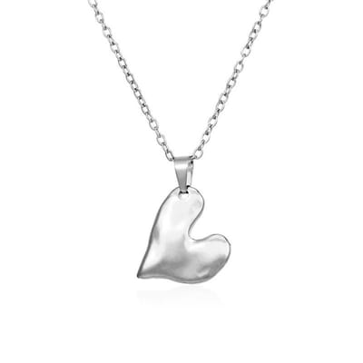 Marama - ketting Indy Heart Silver - damesketting - hartje - stainless steel met zilver plating - liefde - cadeau dames