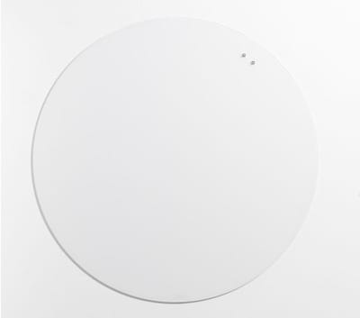 NAGA  Glassboard 100cm rond Puur Wit