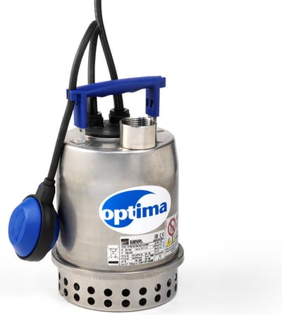 Ebara Optima A – Dompelpomp RVS – 250W – 9.000 l/u – Opvoerhoogte 7m – met standaard vlotter