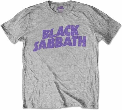 Black Sabbath - Wavy Logo Kinder T-shirt - Kids tm 4 jaar - Grijs