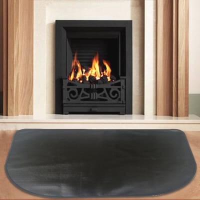Vlam- en waterbestendige haardmat 98 x 63 cm - Beschermtapijt voor open haard en barbecue