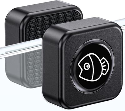 Aquarium Glazen Reiniger met Magnetische Borstel en Mini Scrubber Pads voor Tot 40L Aquariums, Ideaal voor Dikke Ruiten tot 0.5cm