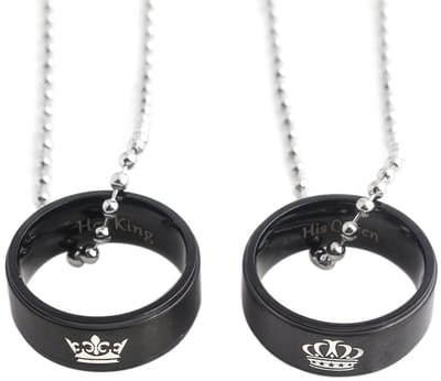 King & Queen Ketting Set voor Hem en Haar - Mannen Cadeautjes - Valentijnsdag - Valentijn Cadeautje voor Mannen
