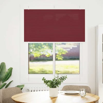 vidaXL - Plissé - rolgordijn - 105x150cm - stofbreedte - 104,4cm - bordeauxrood