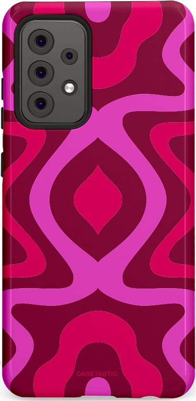 Casetastic Hoesje Geschikt voor Samsung A52 (4G/5G/s) - Stijlvolle Beschermende Duo-layer Case - Retro golf