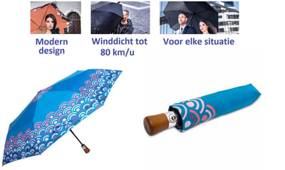 Paraplu voor dames, heren en familie. Automatische open en te sluiten paraplu. Stormparaplu - Winddicht tot 80 km/u. Lichtgewicht en Duurzaam - Ø 100 cm. Reisparaplu / Waterdicht / Automatisch /Telescoop: staal / Modern design / Hoge kwaliteit.