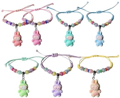 Dailygoods- Vriendschapsbanden 7 stuks - Verstelbare Gevlochten Armbanden - Kinderarmbanden - Gastgeschenken - Kleurrijke Ontwerpen - Hoogwaardig Materiaal