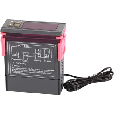 Contrôleur de Température Numérique Mini Microordinateur Thermostat Électronique Aquarium Éclosion Fruits de Mer gray