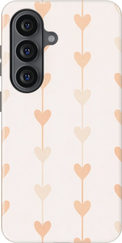 Tough Hoesje met Hartjes Samsung Galaxy S26 | Little Love Tough Case Geschikt voor Mag | Hartjes Print Backcover Samsung Galaxy S26 Vertical Hearts