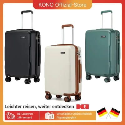 S/M/L Kono Handbagage Koffer Lichtgewicht Pc + Abs Harde Schaal Met Tsa-Slot, 4 Multidirectionele Rolcabines Compatibele Trolley Ivoor