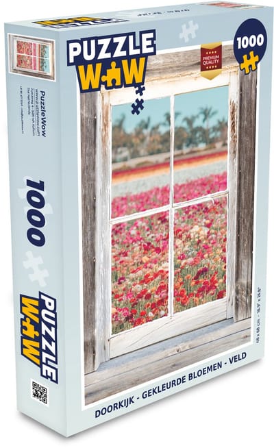 Puzzel Doorkijk - Bloemen - Kleuren - Legpuzzel - Puzzel 1000 stukjes volwassenen