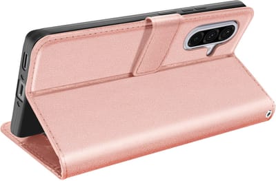 Mayaxess, Hoesje Geschikt voor Samsung Galaxy A36 portemonnee met sleutelkoord, Champagneroze
