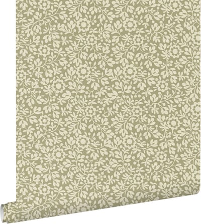 ESTAhome behang bloemetjes groen - 50 x 900 cm - 131669