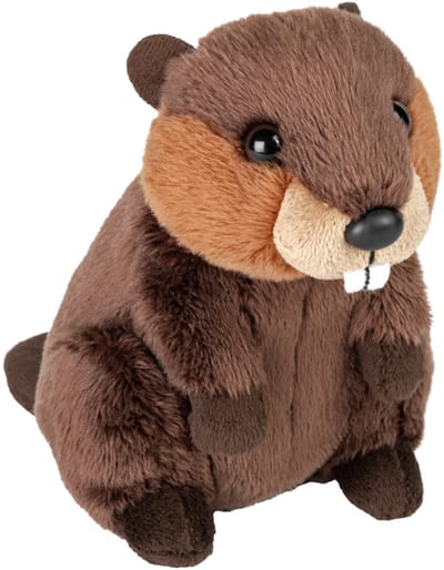 Wild Republic bever knuffel - 13 cm - bruin - Pluche - dieren knuffels - knaagdieren