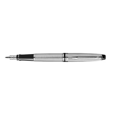 Waterman Expert-vulpen | Roestvrij staal met chromen rand | Medium penpunt | Cadeauverpakking