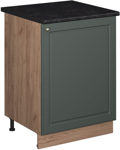 Vicco Wastafelkast Fame-Line, Groen-Goud Landhuis/Goudkleurig Eiken, 60 cm