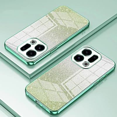 Hoesje geschikt voor Oppo Find X9 - Phonesta Crystal Sparkle Glitter Silicone Back Cover - Groen