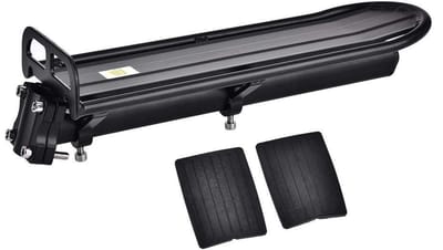 Allecto - Fiets bagagerek - Aluminium - Verstelbare zadelpen - Zwart - 10 kg capaciteit - Geschikt voor mountainbike en racefiets