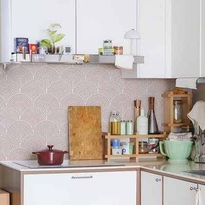 Dailygoods- Vloertegels Zelfklevend - 10 Stuks - 15 x 15 cm - Waterdicht - Voor Keuken/Badkamer - Charmant Roze Ontwerp - Muurstickers