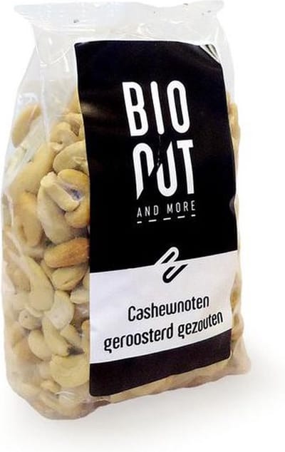 Bionut Cashewnoten geroosterd gezouten bio 500 Gram