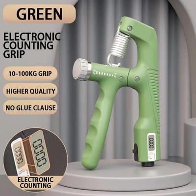 Elektronische Tellen Timing Grip 10-120KG Professionele Handkracht Verstelbare Armspiertraining Pols Fitness Apparatuur Regular Green