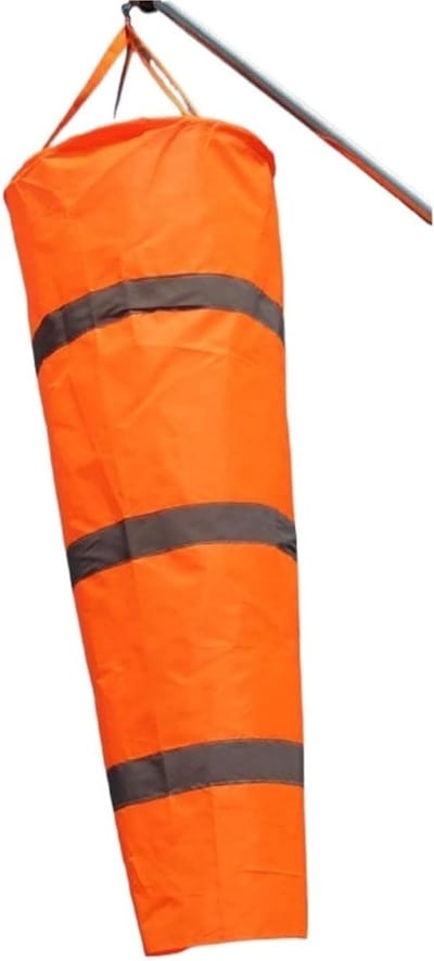 Windzak Meting - Windwijzer Weer - Windrichting Bepalen - Reflecterende Strip - 80 cm - Oranje