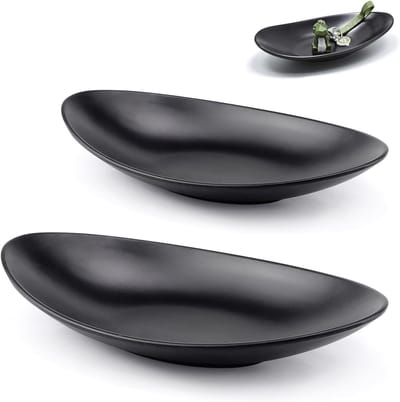 Zwarte Sleuteltassen Set van 2, Sieraden Doos, Organisator voor Sieraden, Decoratieve Ovale Tray voor Entree en Huiswarming Geschenk