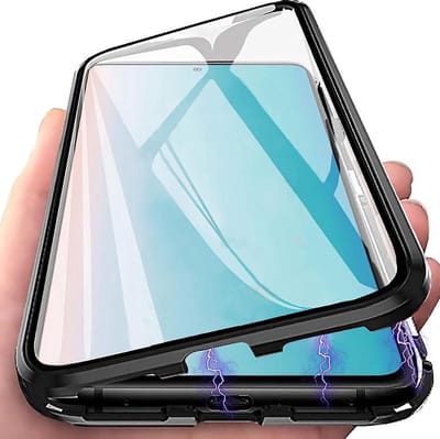 Hoesje Geschikt voor: iPhone 12 Pro Max Magnetisch telefoonhoesje - Volledige bescherming - Screenprotector aan beide kanten - Zwart - ZT Accessoires
