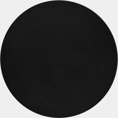 Pouffy Fluffy - Hoogpolig Rond Vloerkleed - Uni Kleur -Zwart - Woonkamer Tapijt - Katoenen Rug- 200 CM Ø
