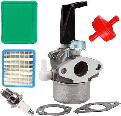 Carburateur Kit met Pakking, Luchtfilter en Bougie - Compatibel met Briggs Stratton 697422 110412 110402 Motorfrees Carb