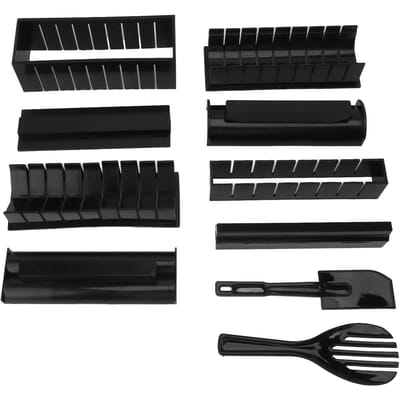 Sushi Maakset DIY PP Multifunctioneel Sushi Maker Gereedschap Rijstrol Vorm voor Thuiskeuken Restaurant black