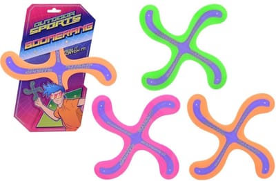 Outdoor fun boomerang oranje of roze