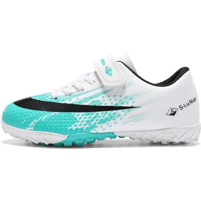 Chaussures de Football pour Enfants Crampons Enfants Baskets Antidérapantes Chaussures de Football Originales Chaussures de Football pour Entraînement en Société Professionnelle Bottes de Terrain de Football 30