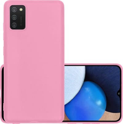 Hoesje - Geschikt voor Samsung Galaxy A03s - Sterk & Shockproof - Hoes Cover - Siliconen Case - Lichtroze