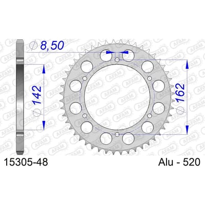Tandwiel Afam 520 48 dents