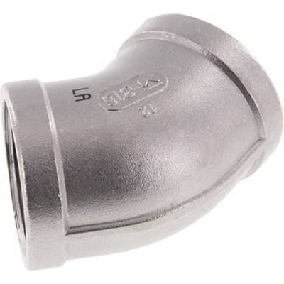 Rp 1 1/4'' RVS L-Fitting 45graden 16 Bar
