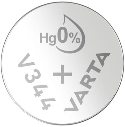 Varta V344 Zilveroxide Knoopcel – 1.55V – 105 mAh – Voor Horloges, Medische en Precisietoestellen