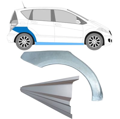 Reparatiepaneel dorpel + achterspatbord voor Mercedes A-Class W169 2004-2012