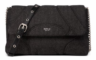 REPLAY Schoudertas Crossbody Bag Washed Black Zwart