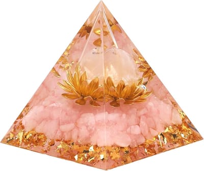 Piramide van Rozenkwarts en Orgoniet, Spirituele Geschenken, Kristallen voor Thuisdecoratie en Meditatie (5cm)