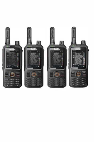 Set van 4 Inrico T320 V2 4G LTE Zello Portofoons, GPS, Wifi
