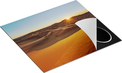 Chefcare Inductie Beschermer Woestijn in de Sahara met een Opkomende Zon - 60x50 cm - Afdekplaat Inductie - Kookplaat Beschermer - Inductie Mat